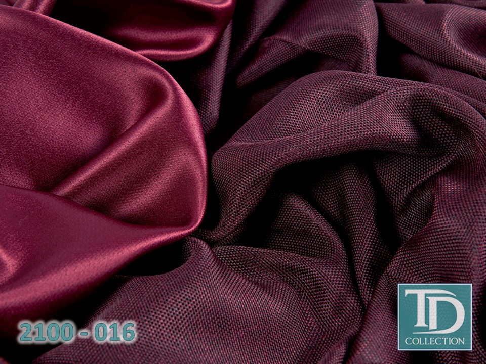 Портьера блэкаут c фактурой "Рогожка" (Винный оттенок)