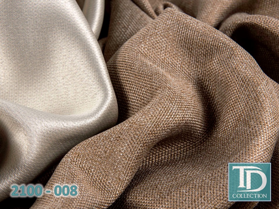 Портьера блэкаут c фактурой "Рогожка" (Ореховый оттенок)