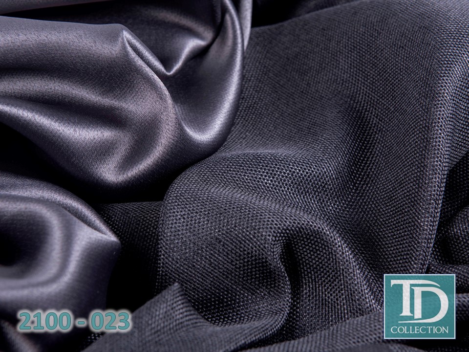 Портьера блэкаут c фактурой "Рогожка" (Графитовый оттенок)