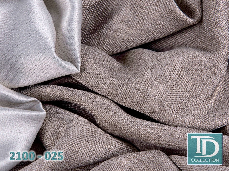 Портьера блэкаут c фактурой "Рогожка" (Оттенок "Капучино")