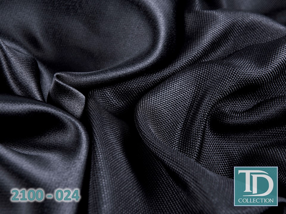 Портьера блэкаут c фактурой "Рогожка" (Черный оттенок)