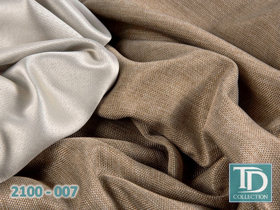 Портьера блэкаут c фактурой "Рогожка" (Золотисто-бежевый оттенок)