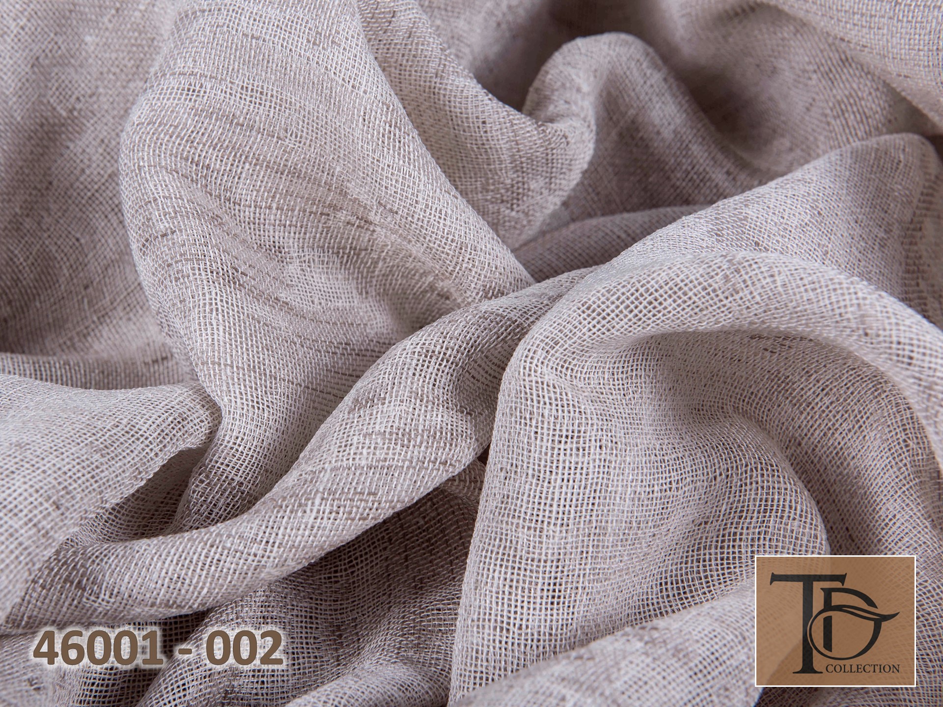 Тюль - двусторонний под лен "венецианская штукатурка" (Бежевый оттенок)